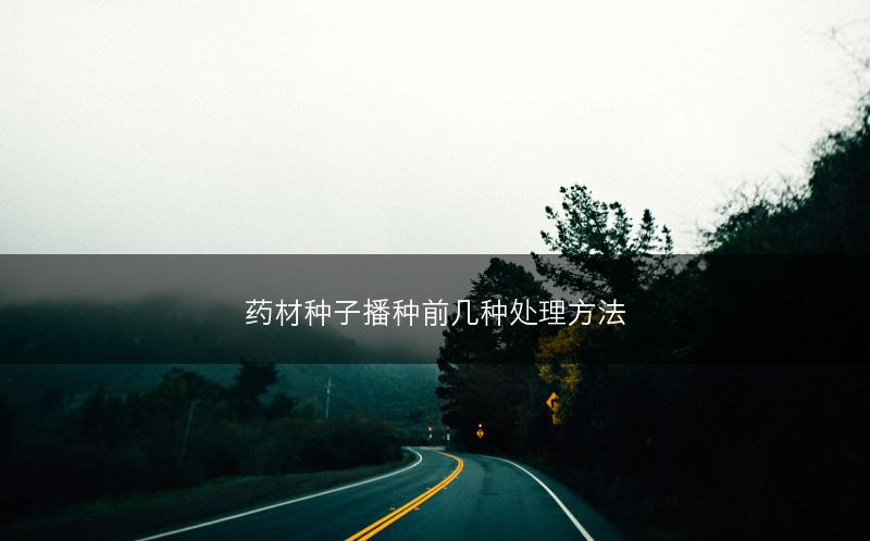 药材种子播种前几种处理方法(图1)
