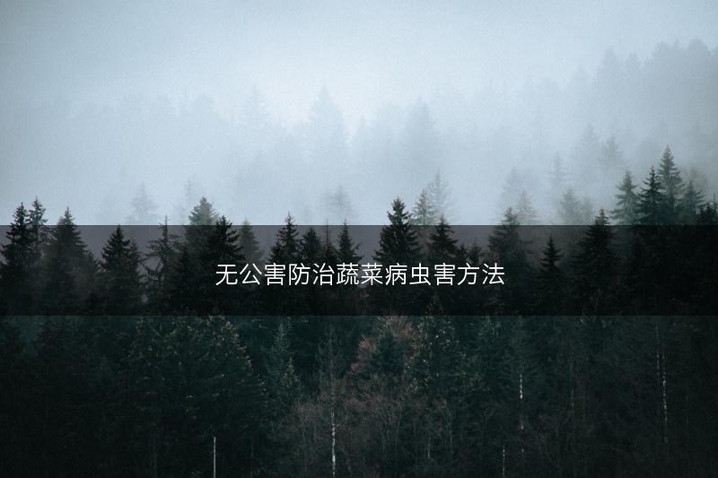 无公害防治蔬菜病虫害方法(图1)