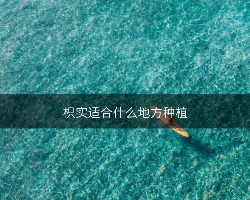 枳实适合什么地方种植(图1)