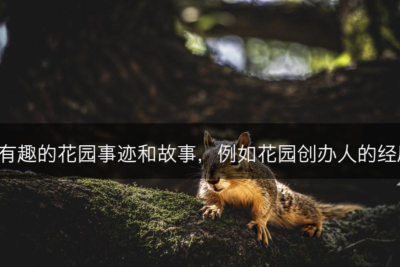 花园趣事和故事：分享有趣的花园事迹和故事，例如花园创办人的经历，花园背后的历史等。(图1)