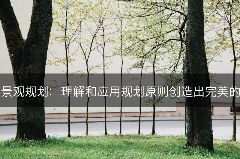 园林景观规划：理解和应用规划原则创造出完美的景观(图1)