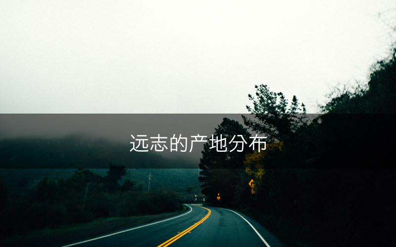 远志的产地分布(图1)