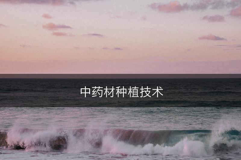中药材种植技术(图1)
