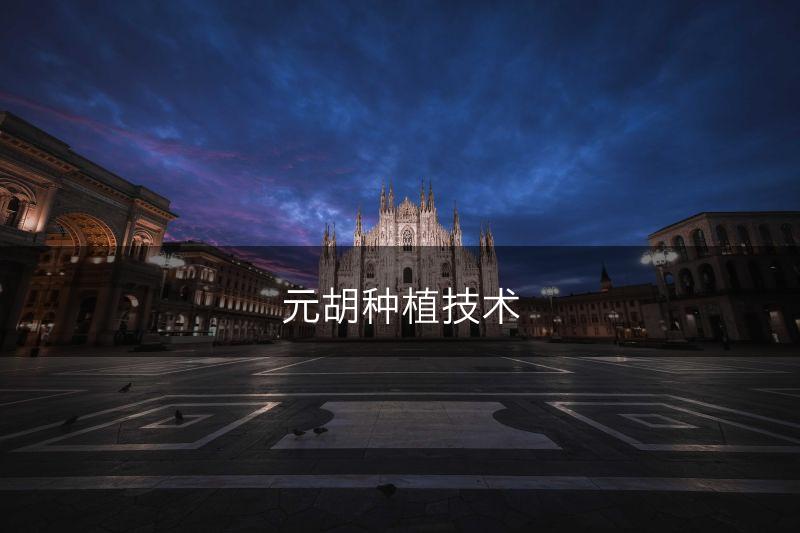 元胡种植技术(图1)