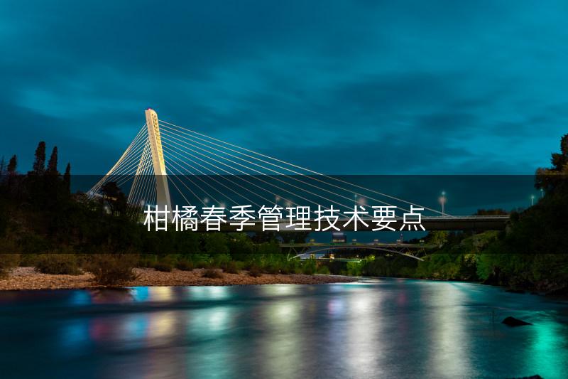 柑橘春季管理技术要点(图1)