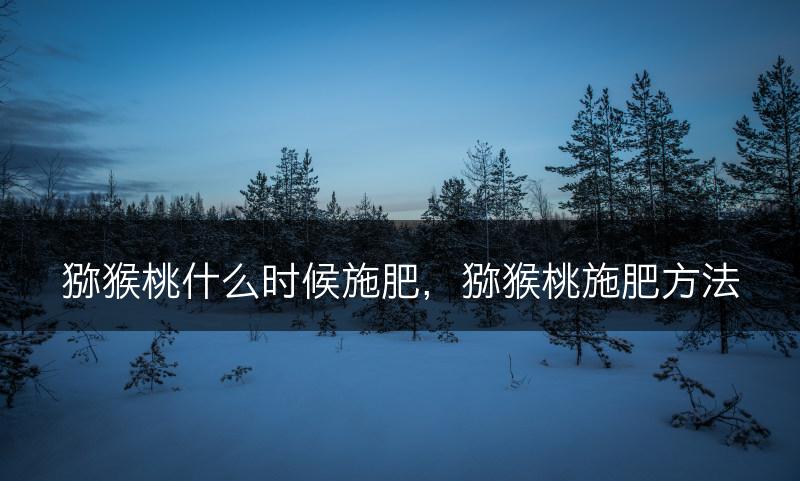 猕猴桃什么时候施肥，猕猴桃施肥方法(图1)