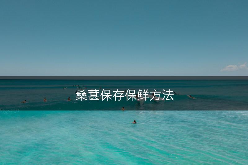 桑葚保存保鲜方法(图1)