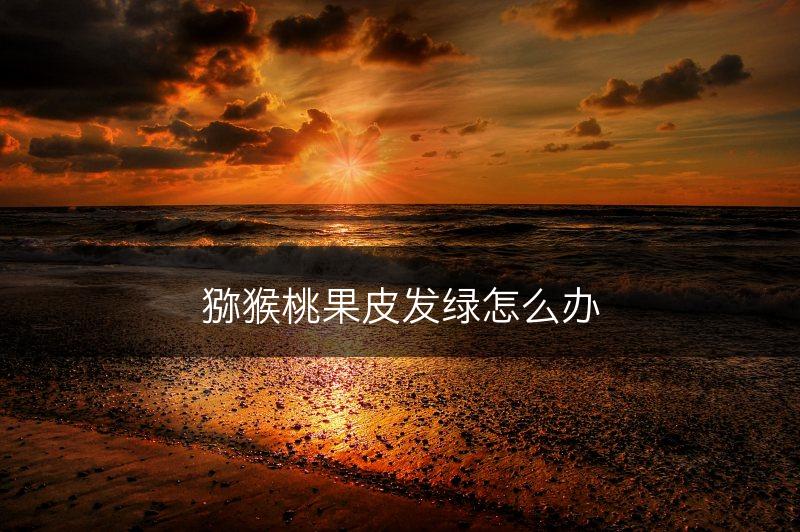 猕猴桃果皮发绿怎么办(图1)