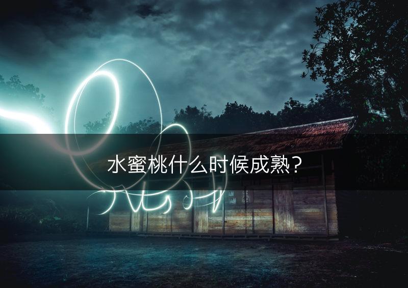 水蜜桃什么时候成熟？(图1)