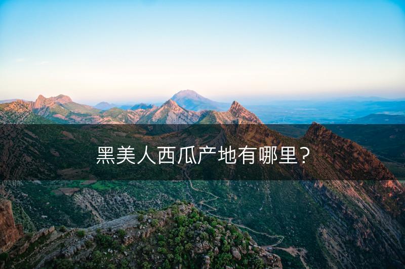 黑美人西瓜产地有哪里？(图1)