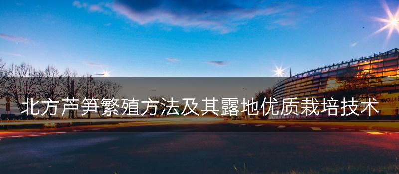 北方芦笋繁殖方法及其露地优质栽培技术(图1)