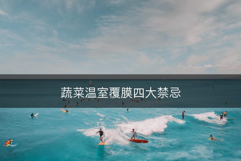 蔬菜温室覆膜四大禁忌(图1)