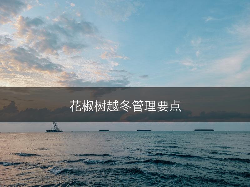 花椒树越冬管理要点(图1)