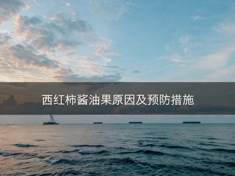 西红柿酱油果原因及预防措施(图1)