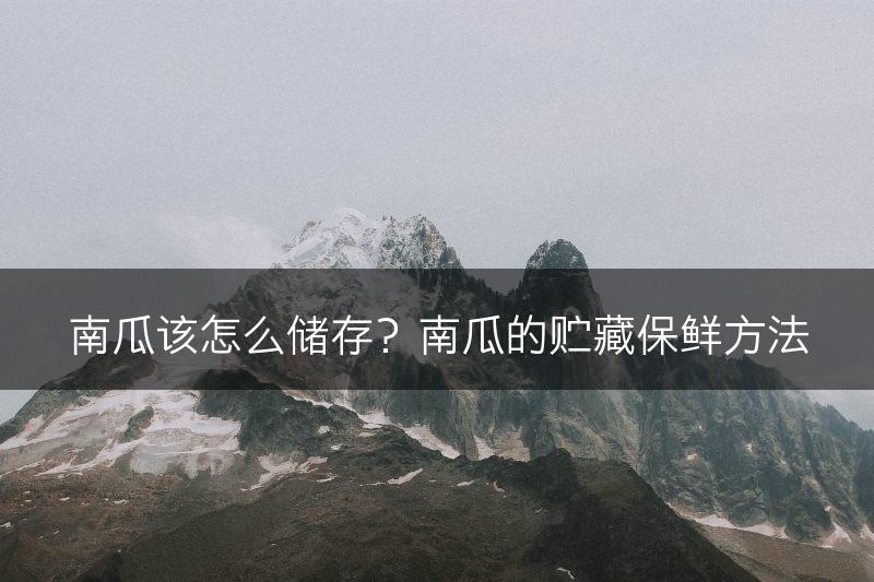 南瓜该怎么储存？南瓜的贮藏保鲜方法(图1)