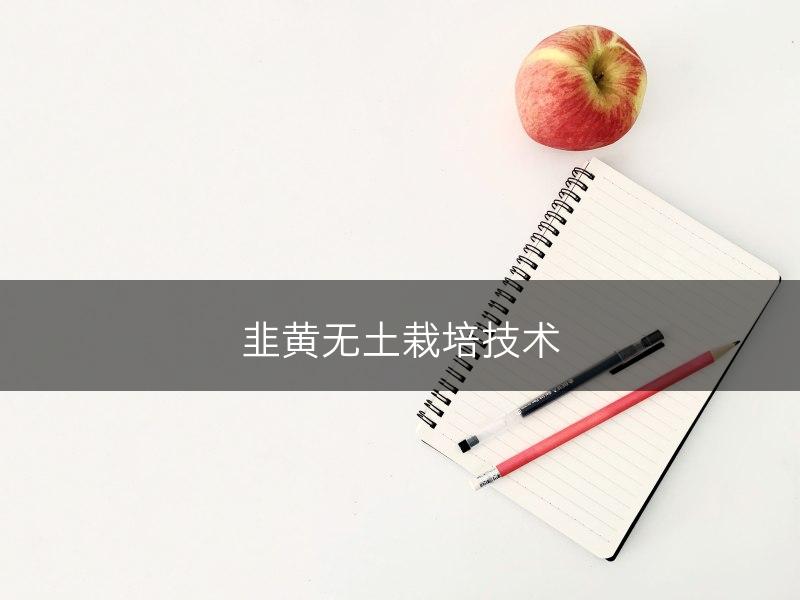 韭黄无土栽培技术(图1) 韭黄无土栽培技术(图1)